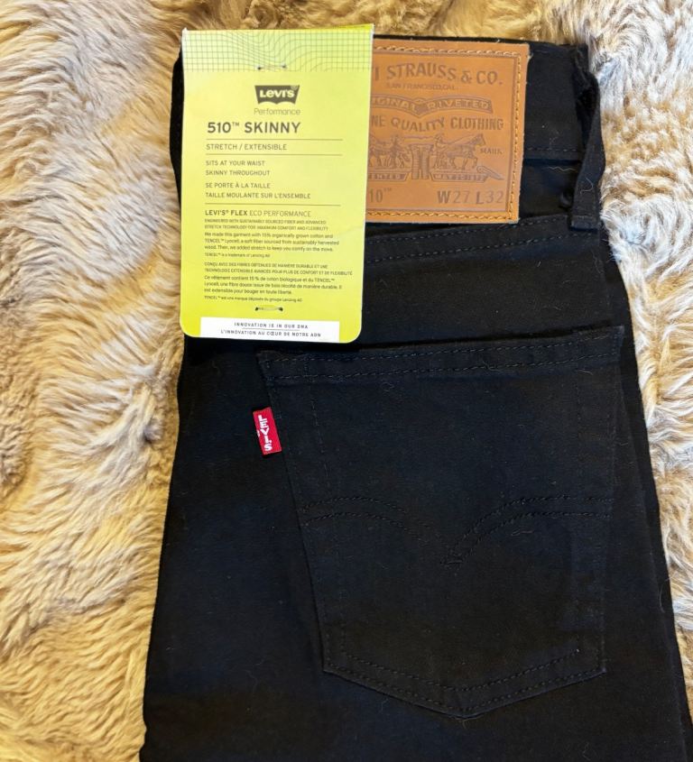 Levi's 510 Skinny Black Jeans - New with Tags, W27 L32