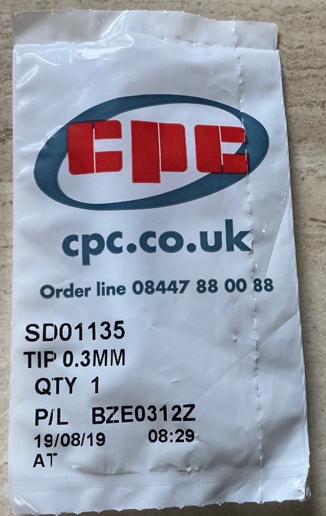 CPC Soldering Iron Tips 0.3mm x 40.