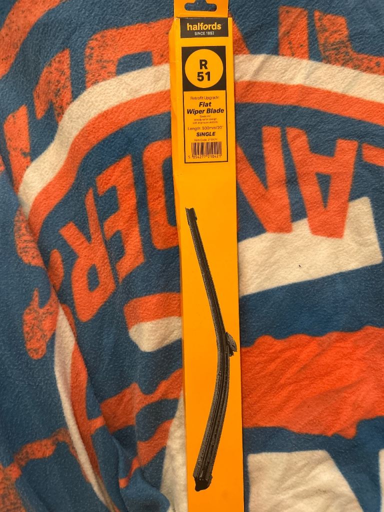 Halfords R51 Flat Wiper Blade 