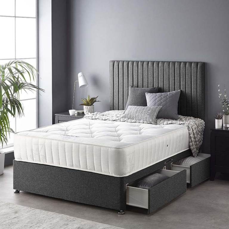 DIVAN 4FT Small Double Bed Base With Mattress & Storage Drawers >> Amazing Price 20% Off >>>>
