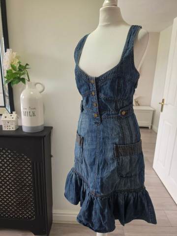 sachin and babi light blue dress KAREN MILLEN Tailored Sequin Tweed Drop Waist Midi Dress