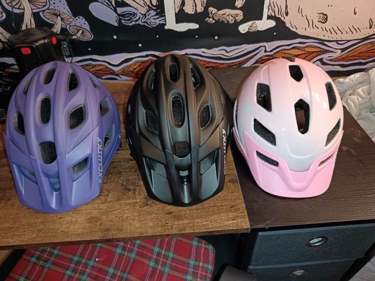 Cycling helmets x 3 -£15