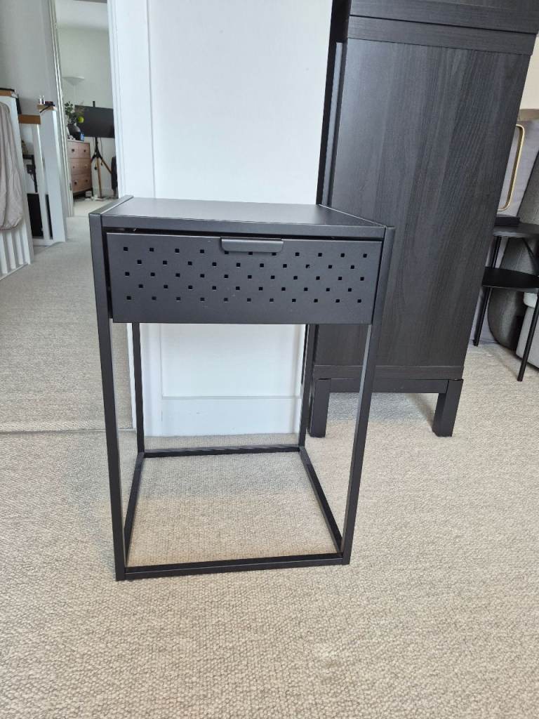 Black metal Bedside Table 