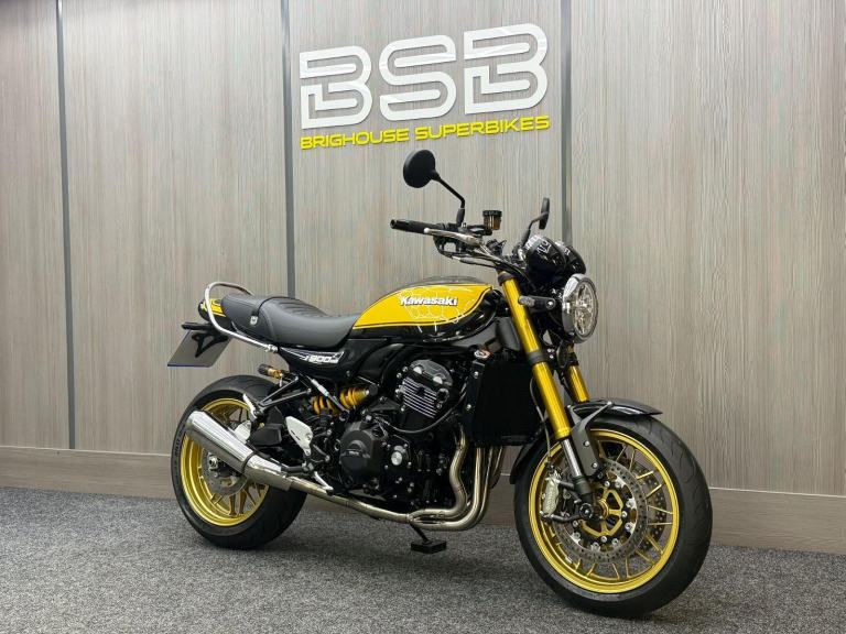 2024 24 Kawasaki Z900 RS NRFNB Yellow Ball Edition ABS - Just 1529 miles, OHLINS