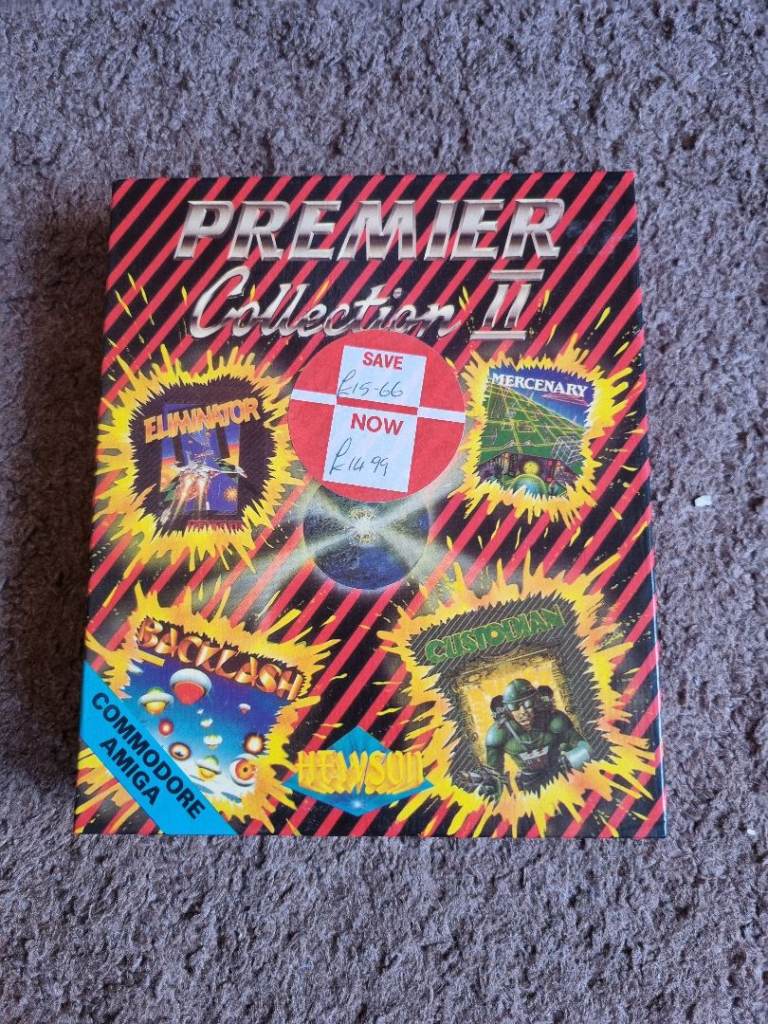 Commodore Amiga Premier Collection II Video Games - Eliminator, Mercenary, Backlash, Custodian