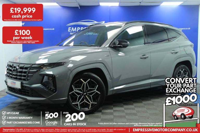 2022 22 HYUNDAI TUCSON 1.6 T-GDI N LINE SUV 5DR PETROL MANUAL EURO 6 (S/S) (150 