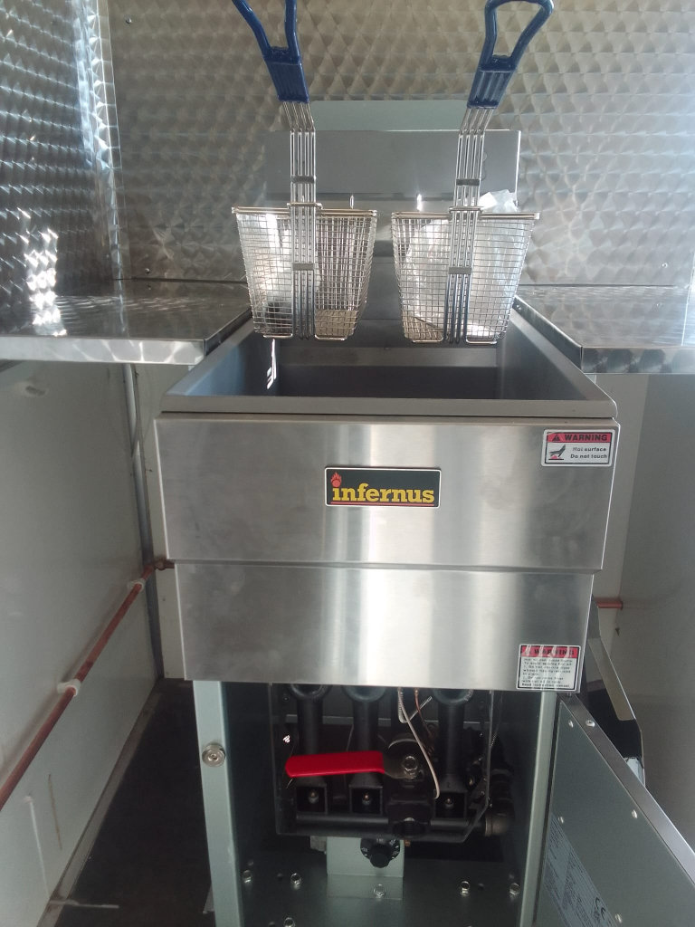 Commercial catering equipment gas fryers trailer restaurant kitchen items 