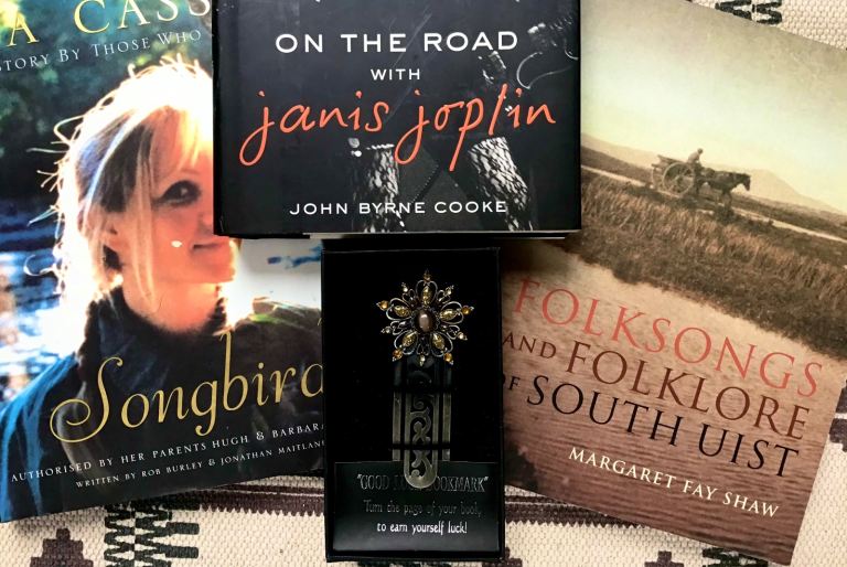 Shudehill Bookmark & 3 Great Female Musicians, Songstress Biographies - Joplin, Cassidy, Fay Shaw