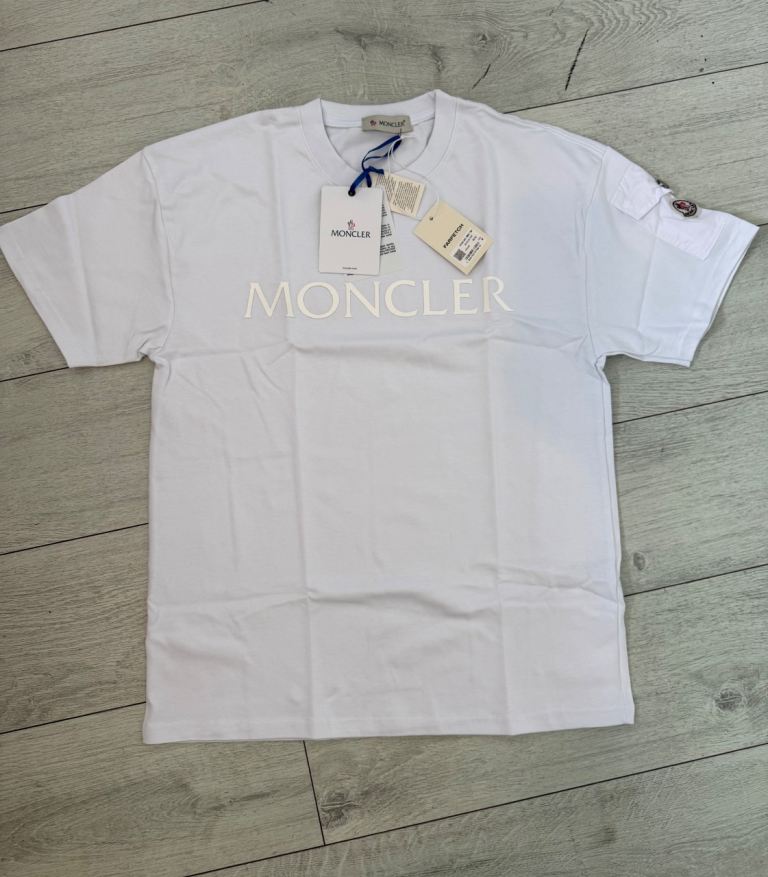 Moncler T-Shirt – White, Brand New with Tags