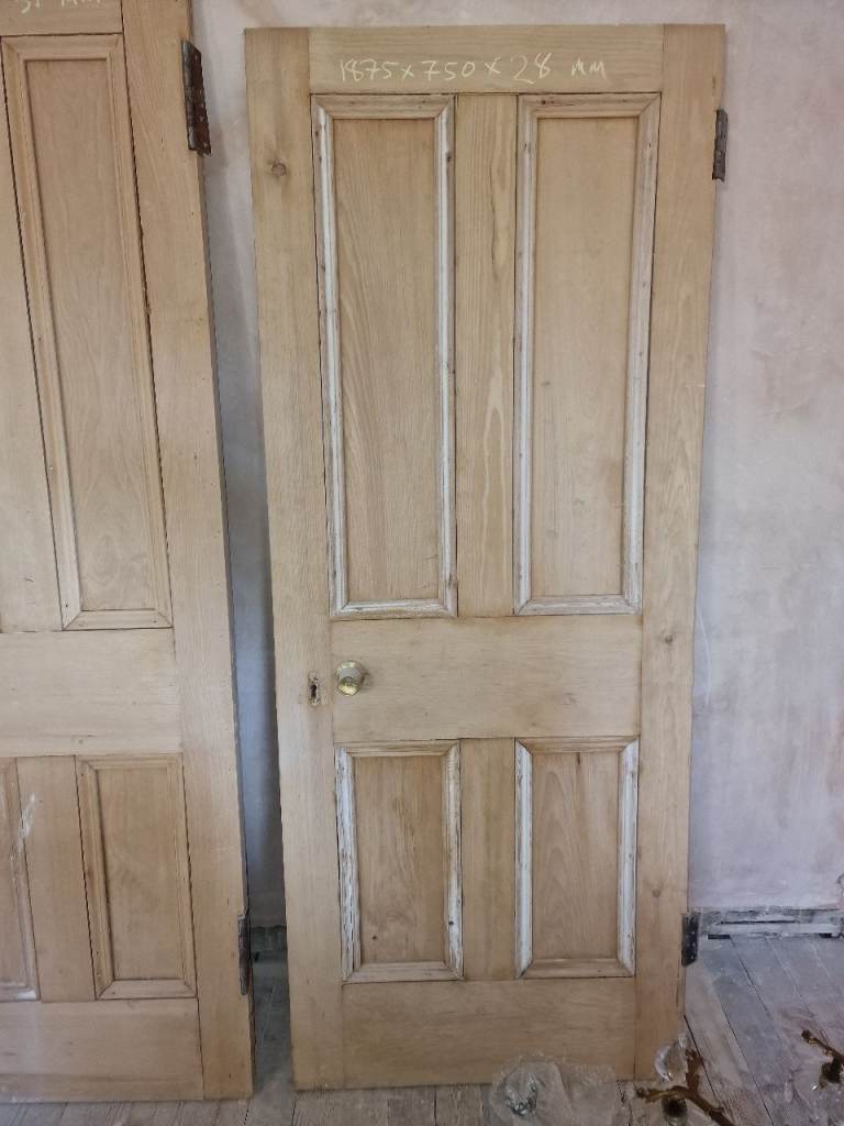 Stripped victorian solid pine internal door