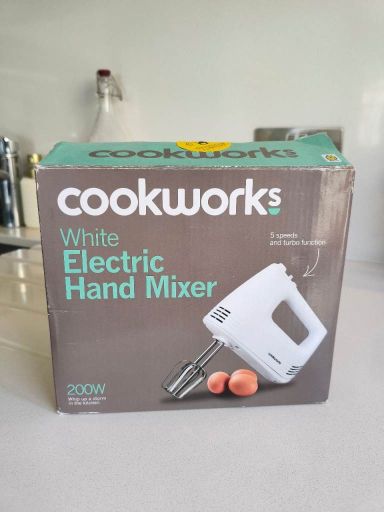 Cookworks White Electric Hand Mixer 200W – as good as new