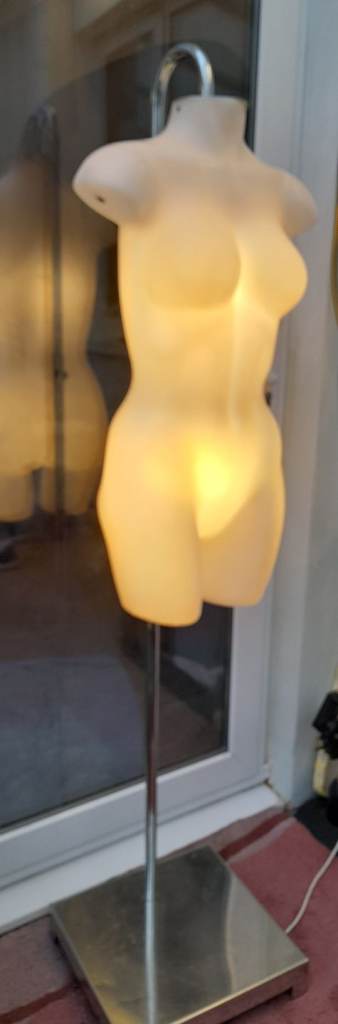 Illuminated model on stand