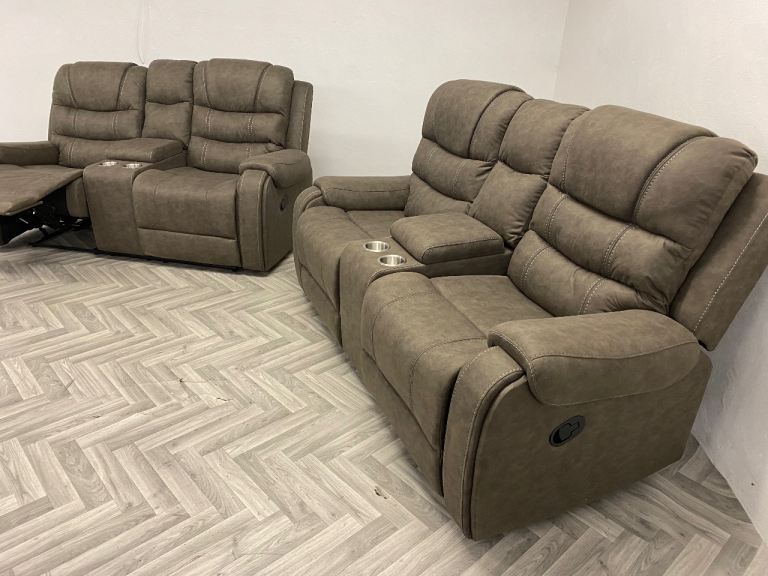 image for Gorgeous new fabric reclining sofas 