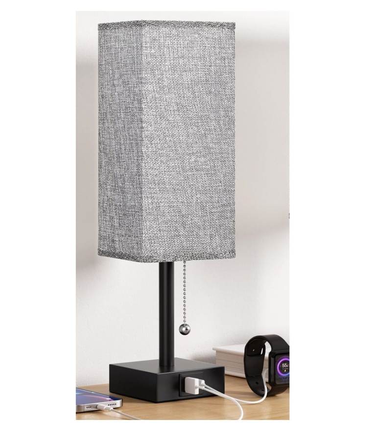 New Bedside Lamp with built in USB A & C Ports to charge your phone!
