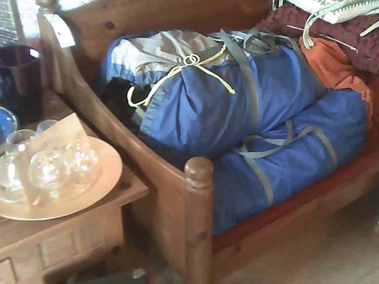 VERY LARGE SOLID PINE DOG BED. DETACHABLE BASE. IN GOOD ORDER. STURDY. VIEWING / DELIVERY AVAILABLE