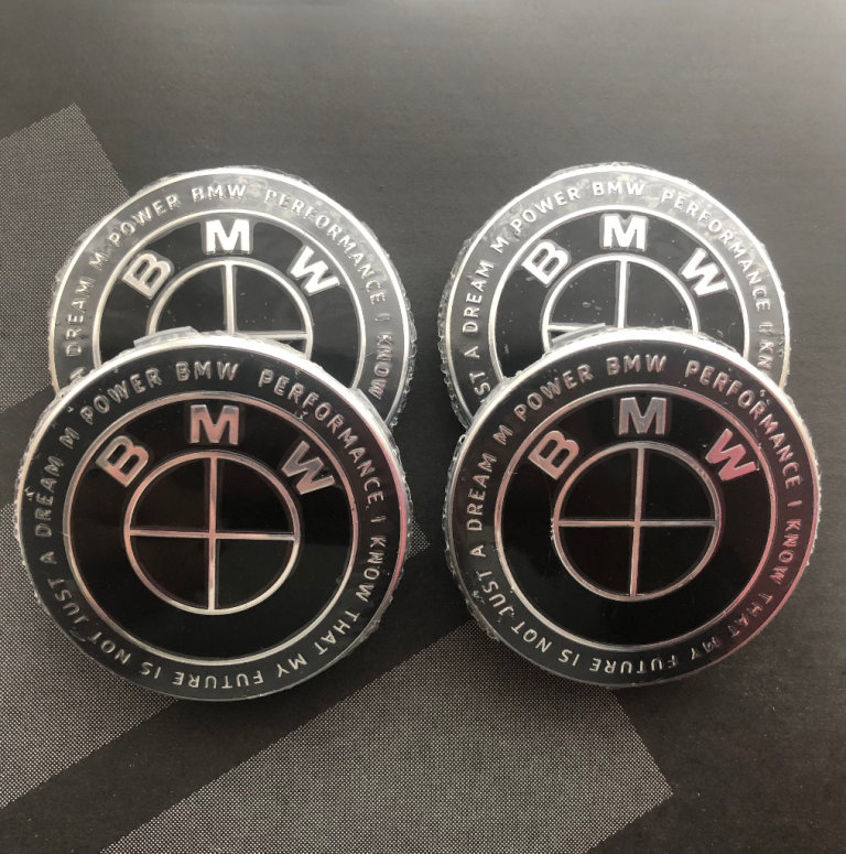 BMW Centre Caps 50th Anniversary Limited Edition Co Branding (Black Edition)