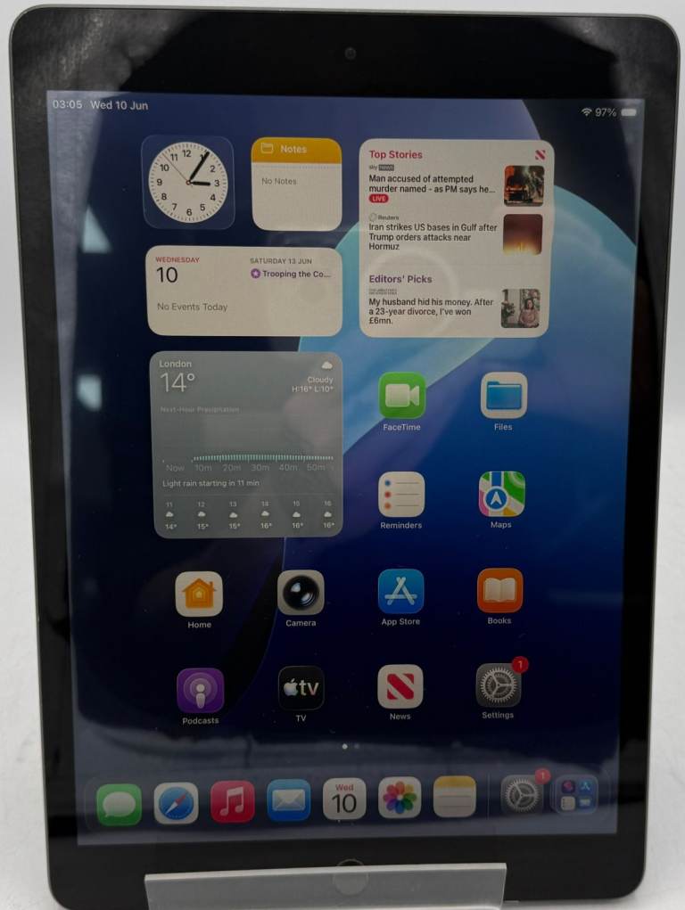 Apple iPad 9th Gen 64GB Wi-Fi Only MK2K3B/A A2602 iOS 26 VGC BH 94%