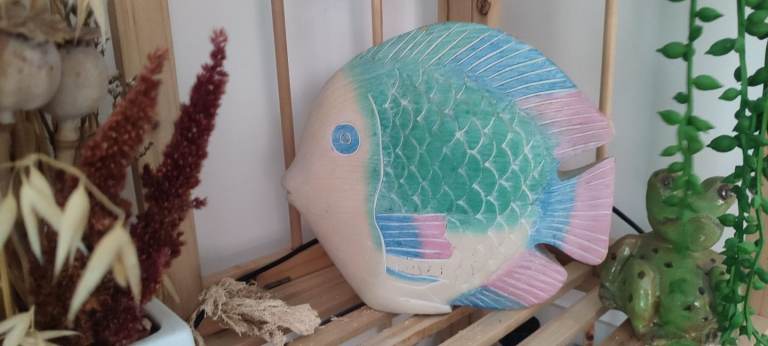 Wooden decorative fish 
