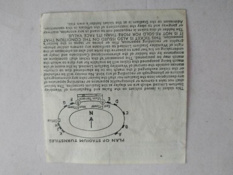 Football ticket Stub