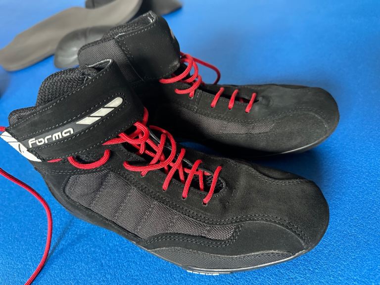 Forma Rookie Pro Black Suede Leather Motorcycle Boots