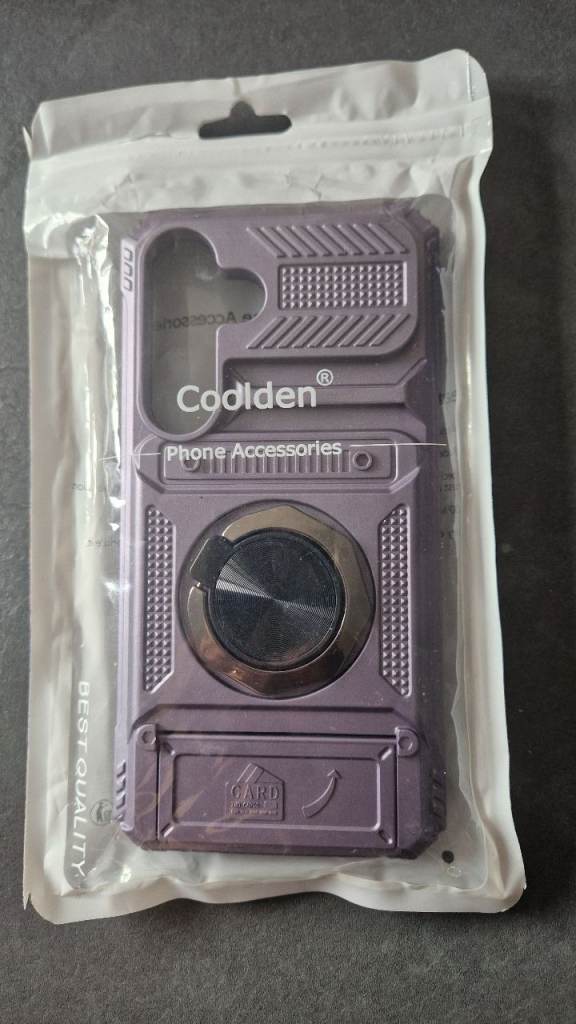 New Samsung 24 Phone Case with Stand – Purple