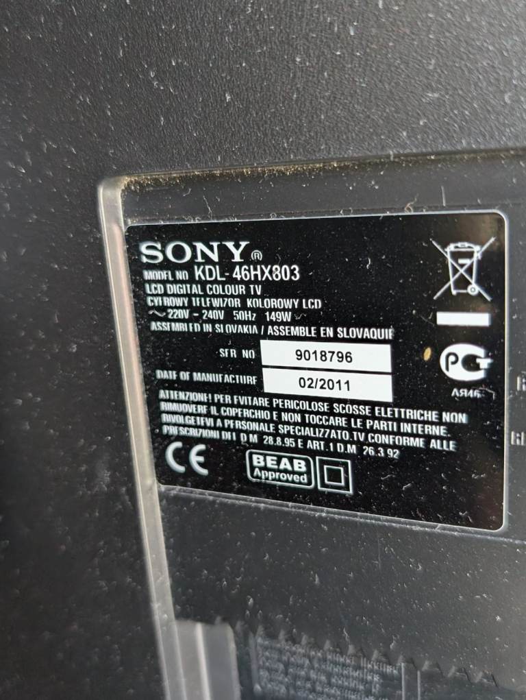 SONY Bravia 46 inch Full HD 3D tv with SONY 3d glasses