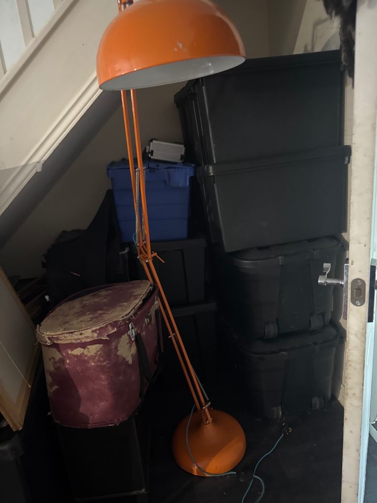 Retro Orange Floor Lamp – Good Condition