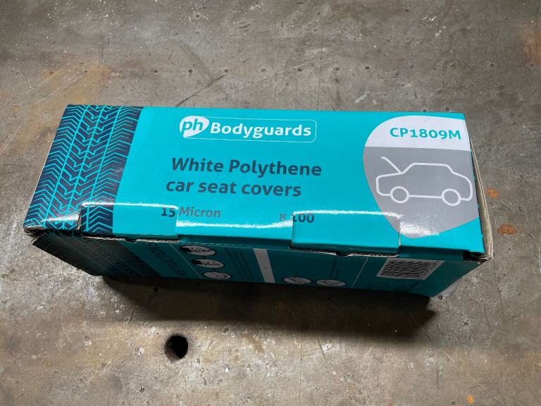 Bodyguard white polythene car seat covers cp1809m
