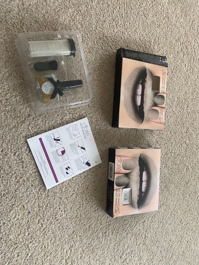 2  brand new velvet manicure set