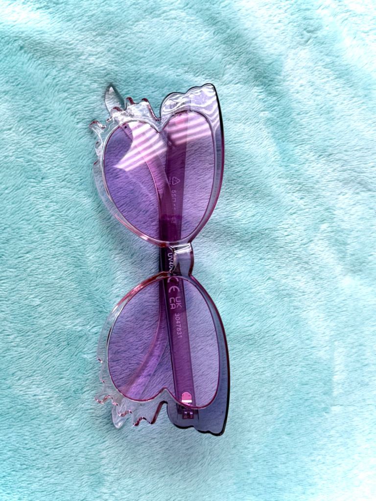 Funky purple cat-eye sunglasses 