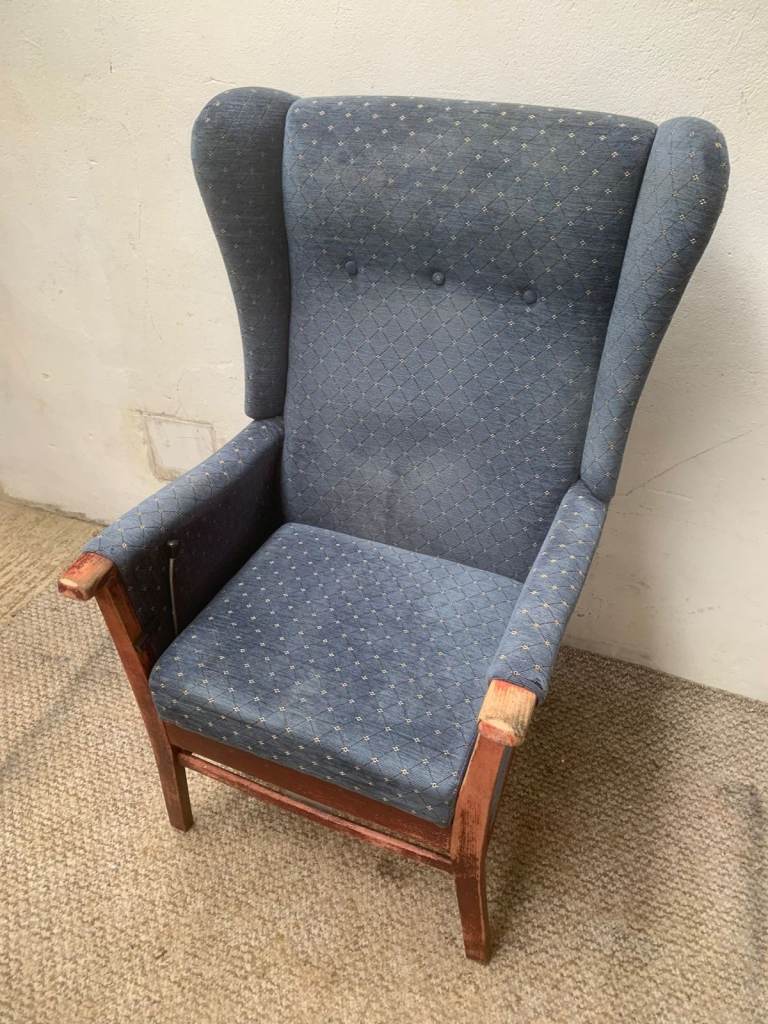 Vintage Armchair with Seat Lever