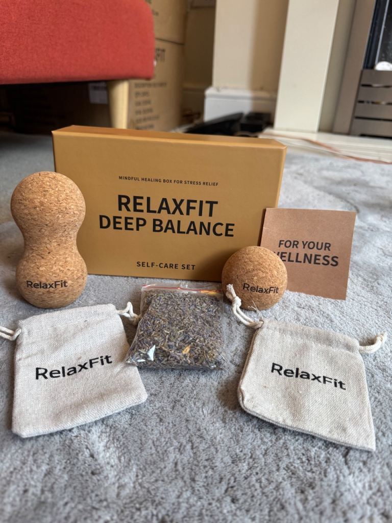 RelaxFit Cork Massage Ball Gift Set – Self Care & Wellness Gift