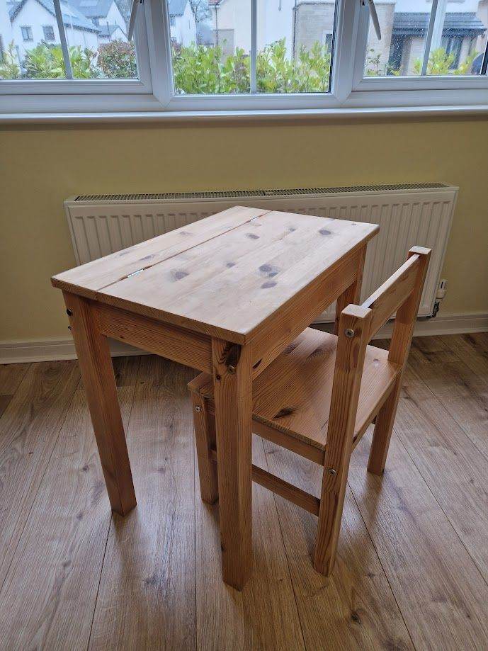 Kids Solid Pine Desk & Chair