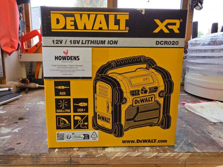 DEWALT DCR020 DAB/FM Radio – New in Box | in Warminster, Wiltshire ...
