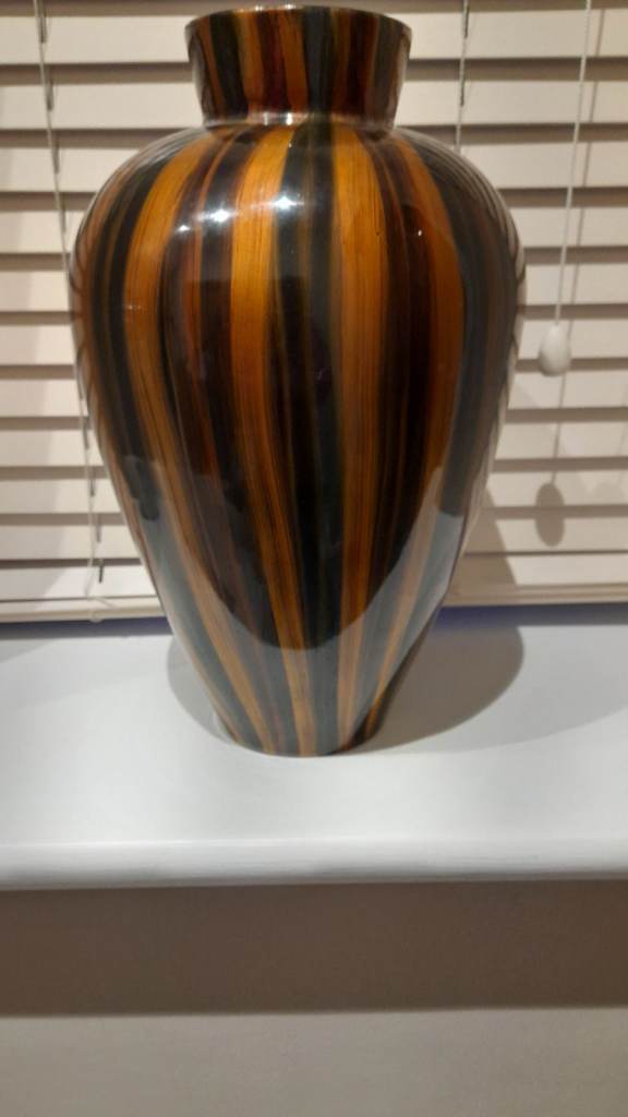 Large striped vase