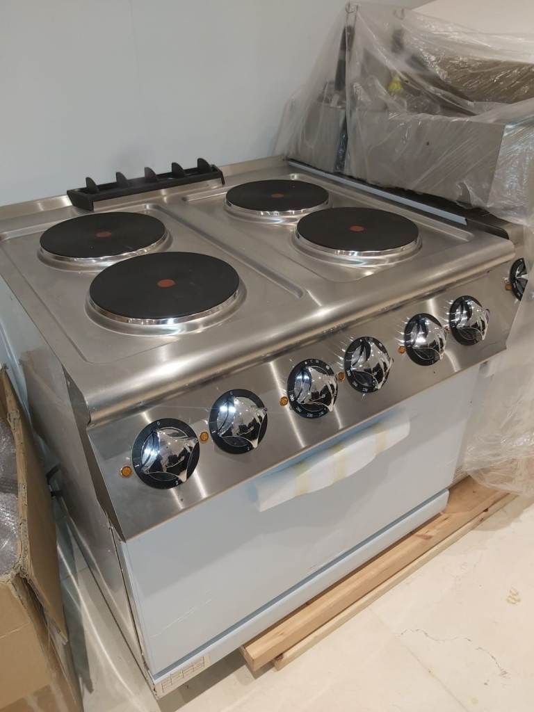 New Commercial 4-Plate Electric Range with Oven – EN-H-787B 