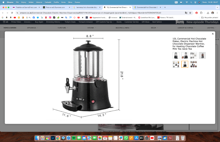 Hennessy Commercial Hot Chocolate Dispenser / Drink Warmer 10 litres Digital Hennessy Brand