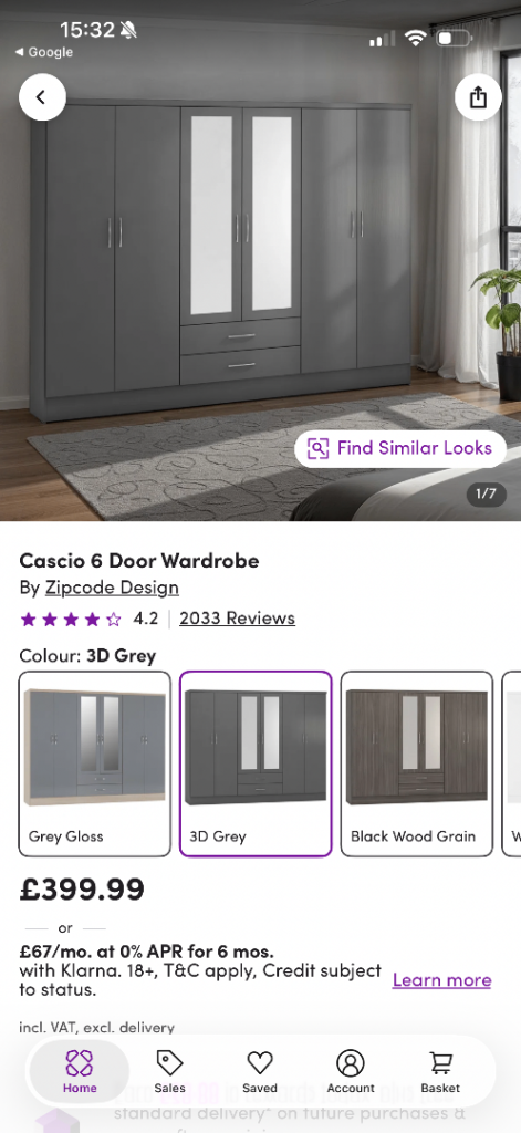 6 door wardrobe and 4 door wardrobe 