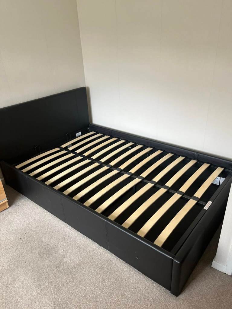 Black Double Storage Bed Frame – Good Condition Free home delivery Today delivery 