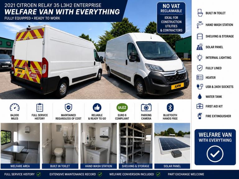 2021 Citroen Relay 2.2 BlueHDi H2 Van 140ps Enterprise PANEL VAN Diesel Manual