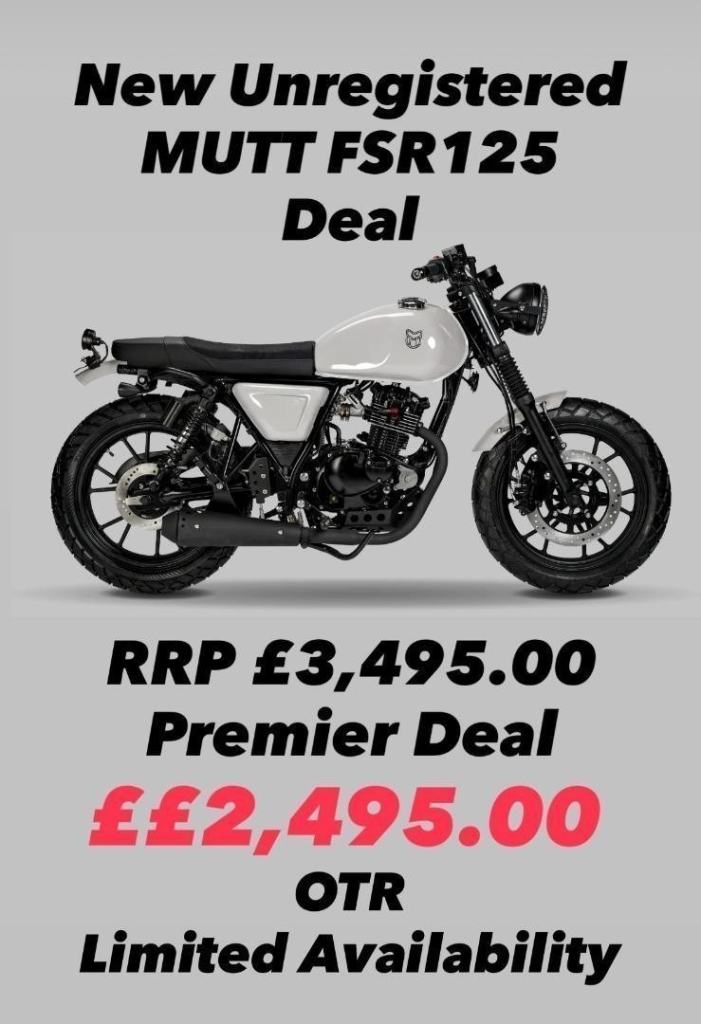 NEW Unregistered Mutt FSR 125 Cool Grey Motorcycle 