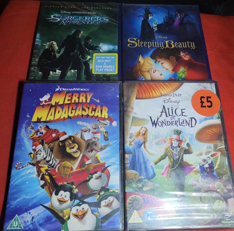4 x Childrens New Sealed Family  Dvds  Disney Etc  aa