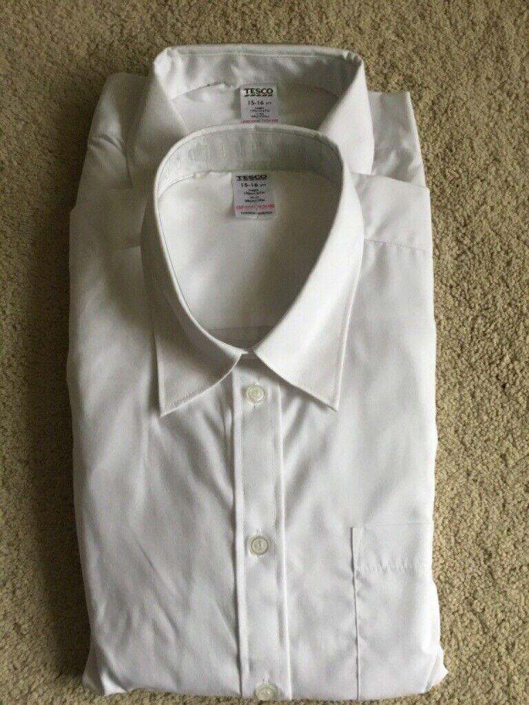 NEW 2 WHITE SCHOOL BLOUSES 15-16 yrs £2