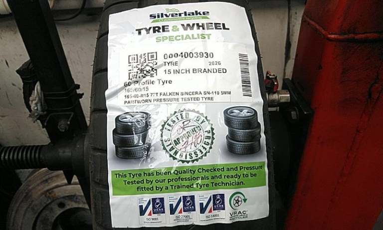 165-60-R15 77t Falken Sincera Sn-110 5mm Partworn Pressure Tested Tyre