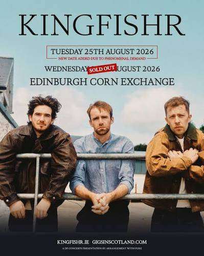 4 Kingfishr Tickets – Edinburgh Corn Exchange – 25th August 2026 £45 each