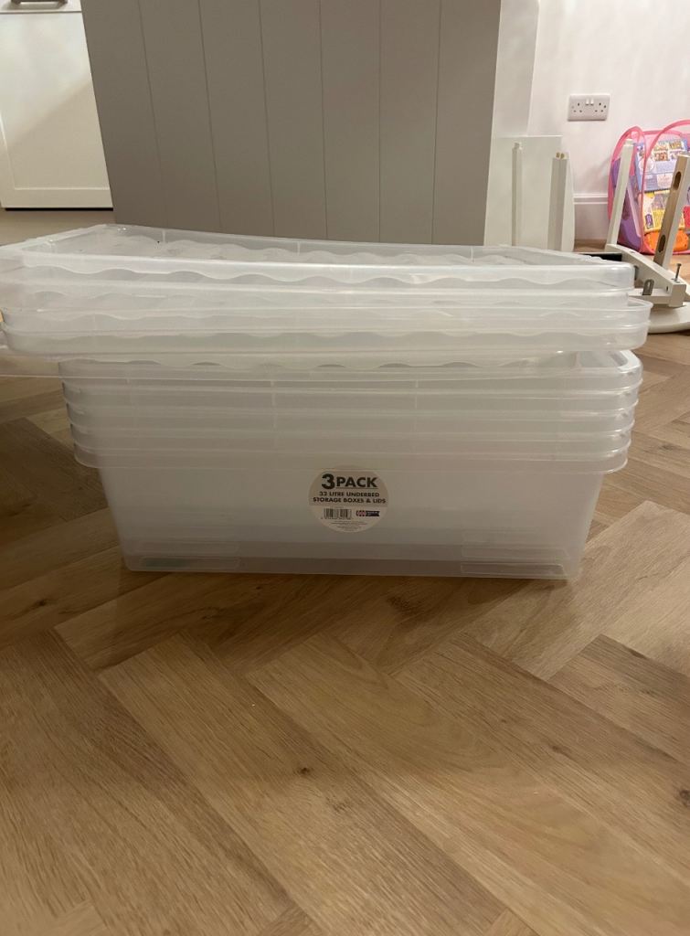 Plastic storage boxes