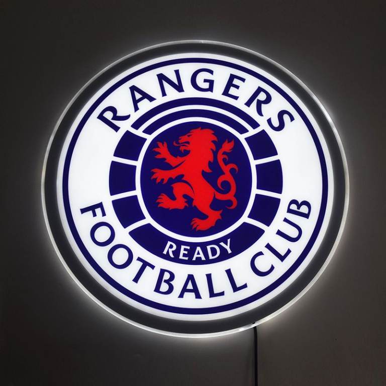 Rangers Football Club Sign LED Light Up Panel | Football | Light Up Panel | Signage