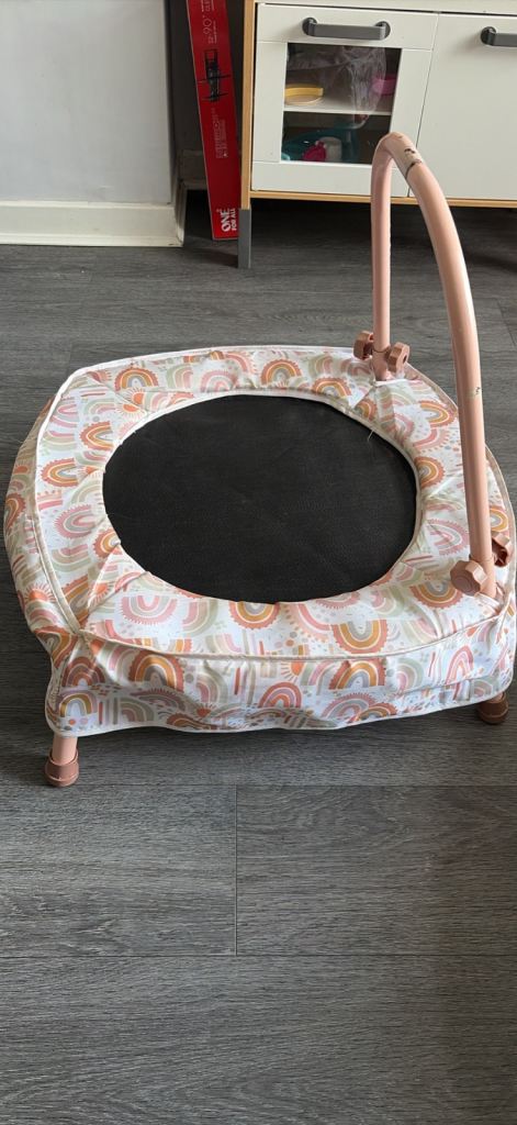 Chad Valley Kids Trampoline with Handle - Multicoloured