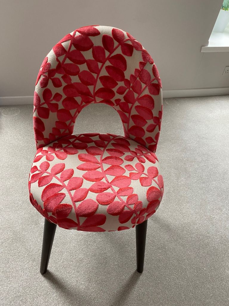 Chairs in stunning fabric x 2 