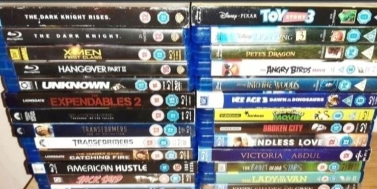 87 Blu Ray's, Xbox Slim Hard Drive etc 